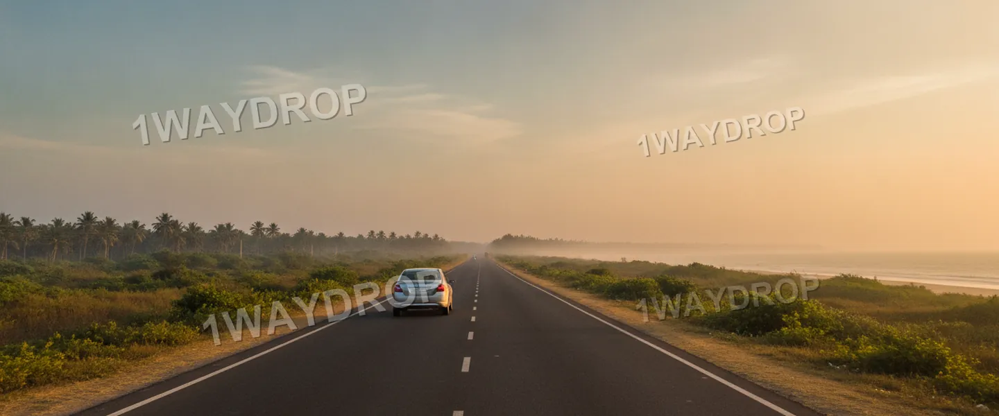 The road from Chennai to Pondicherry
